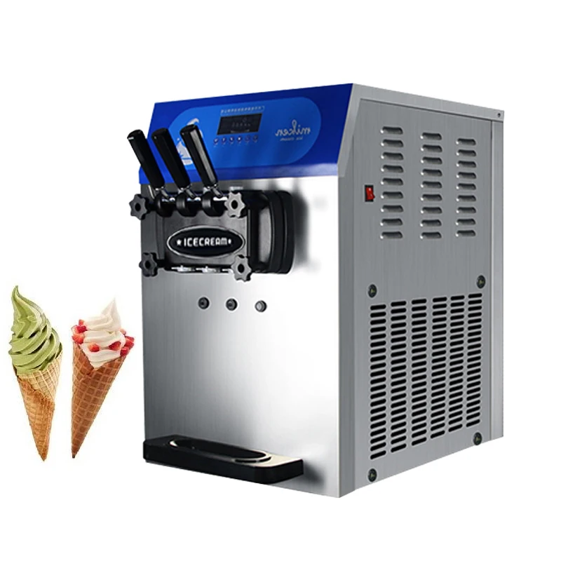 

Commercial Soft Serve Ice Cream Makers Automatic Ice Cream Machine Silent Design Sweet Cones Freezing Equipment Vending Machine