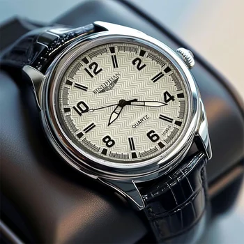 Top Brand Man Wristwatch Luxury Business Waterproof Men Watch For Men Quartz Clock Leather Men's Watches reloj+Box Men's Gift 1