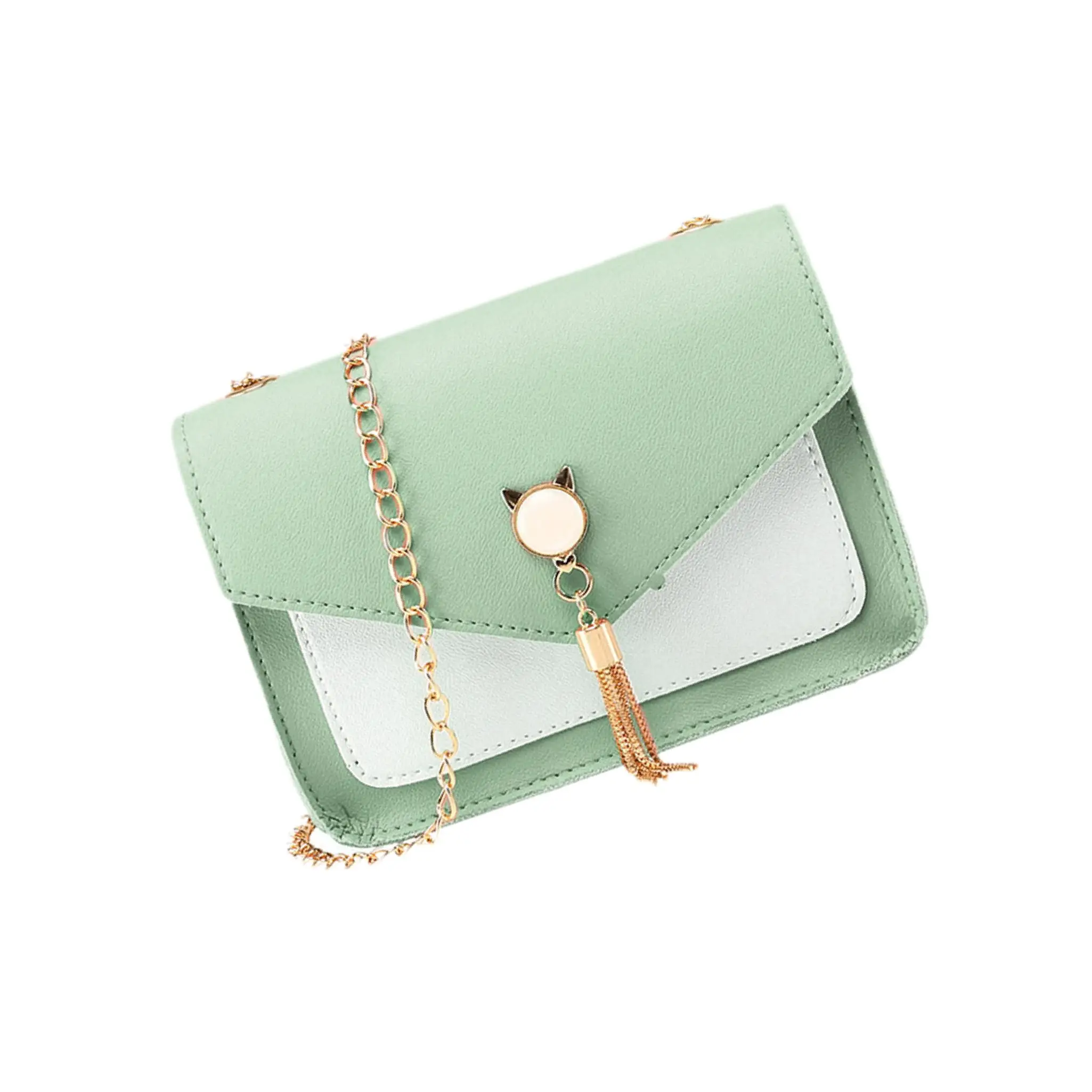 

Women Pu Leather Shoulder Bag Card Holder Magnetic Snap Crossbody Bag Pink