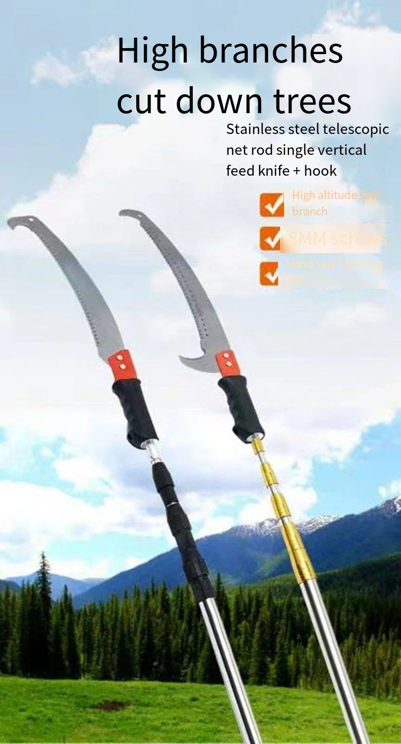 Description Picture 2 of itemMultifunctional Stainless Steel Telescopic Pole High Altitude Branch Saw Garden Fruit Tree Saw Extension Pole High Altitude Saw