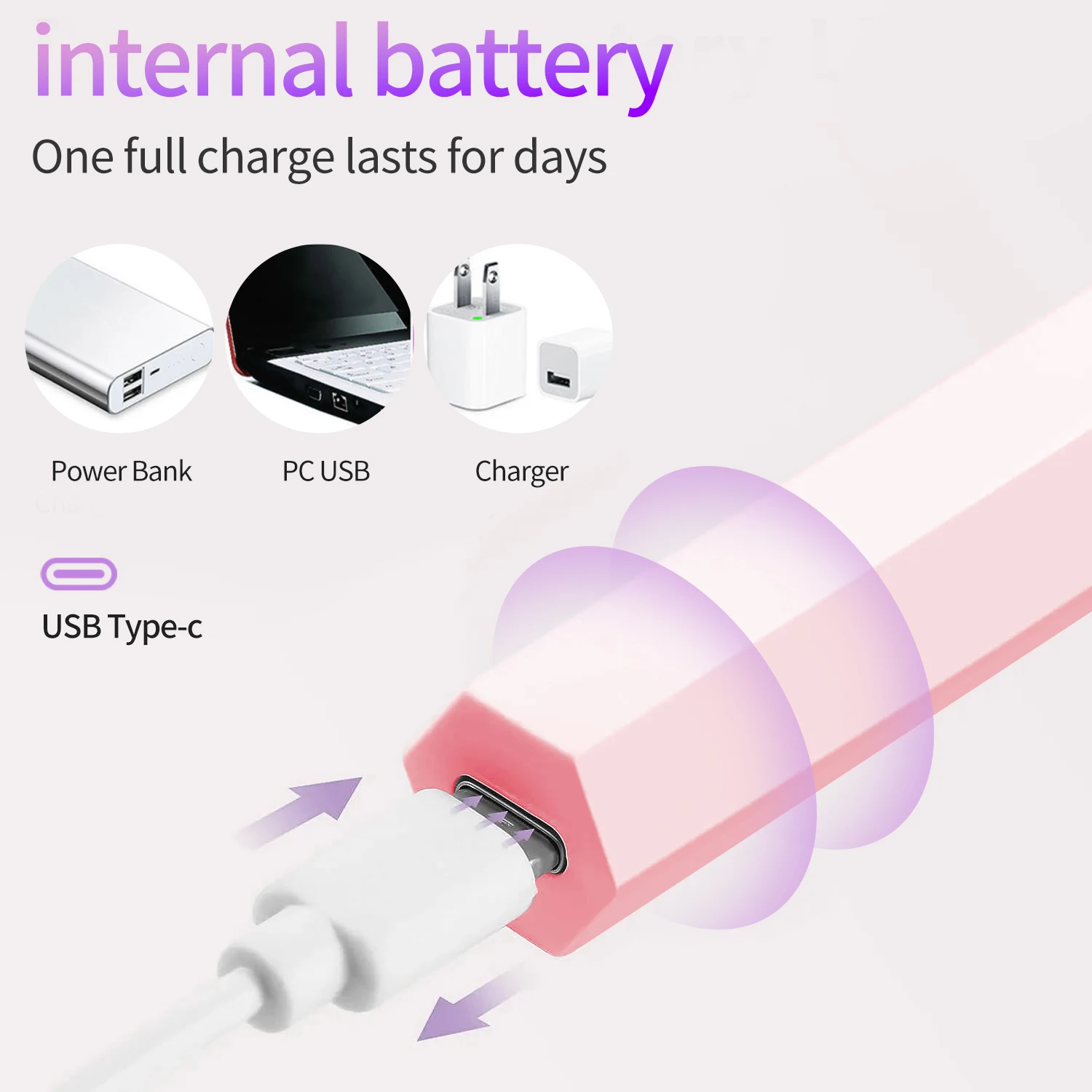 Battery Included Portable Nail Dryer Lamp UV LED Nail Light Quick Drying Light For Curing All Nail Gel Rechargeable Home 2