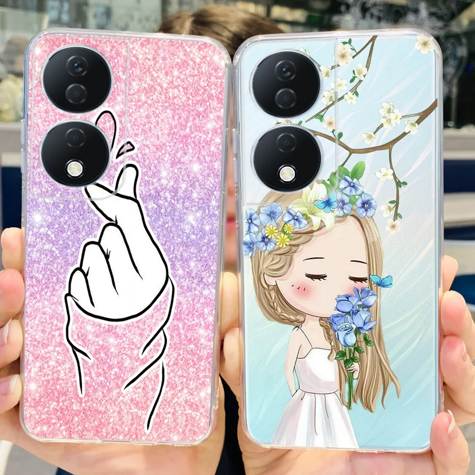 Cute Cat & Butterfly Painted Soft Silicone Phone Case -