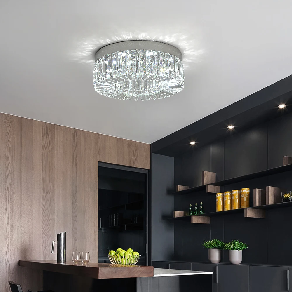 Gold Luxury Crystal Ceiling Lamp Living Room Modern Chandeliers Decoration Led Ceiling Lights Lighting Fixture Diameter 40 50cm