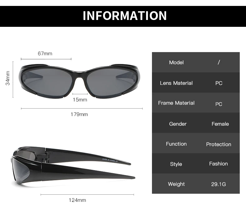 Protective colorful cycling sunglasses with Anti-UV feature.
