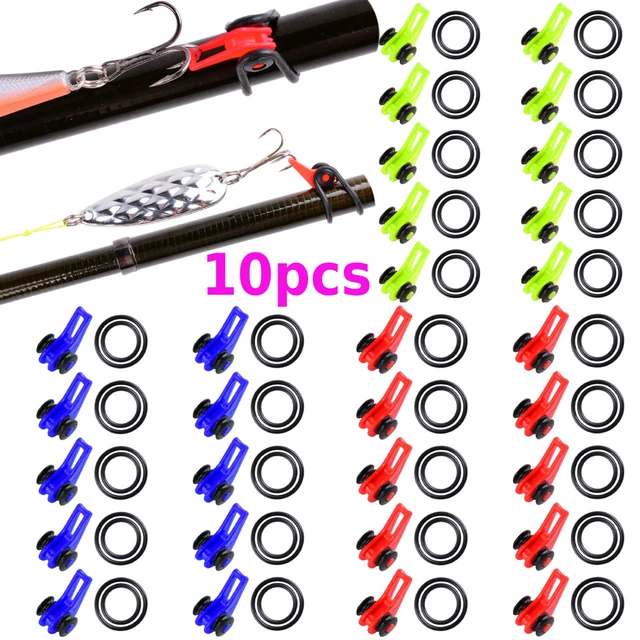 10pcs Plastic Fishing Hook Keeper for Fishing Rod Pole Fishing Lures Safety  Hook