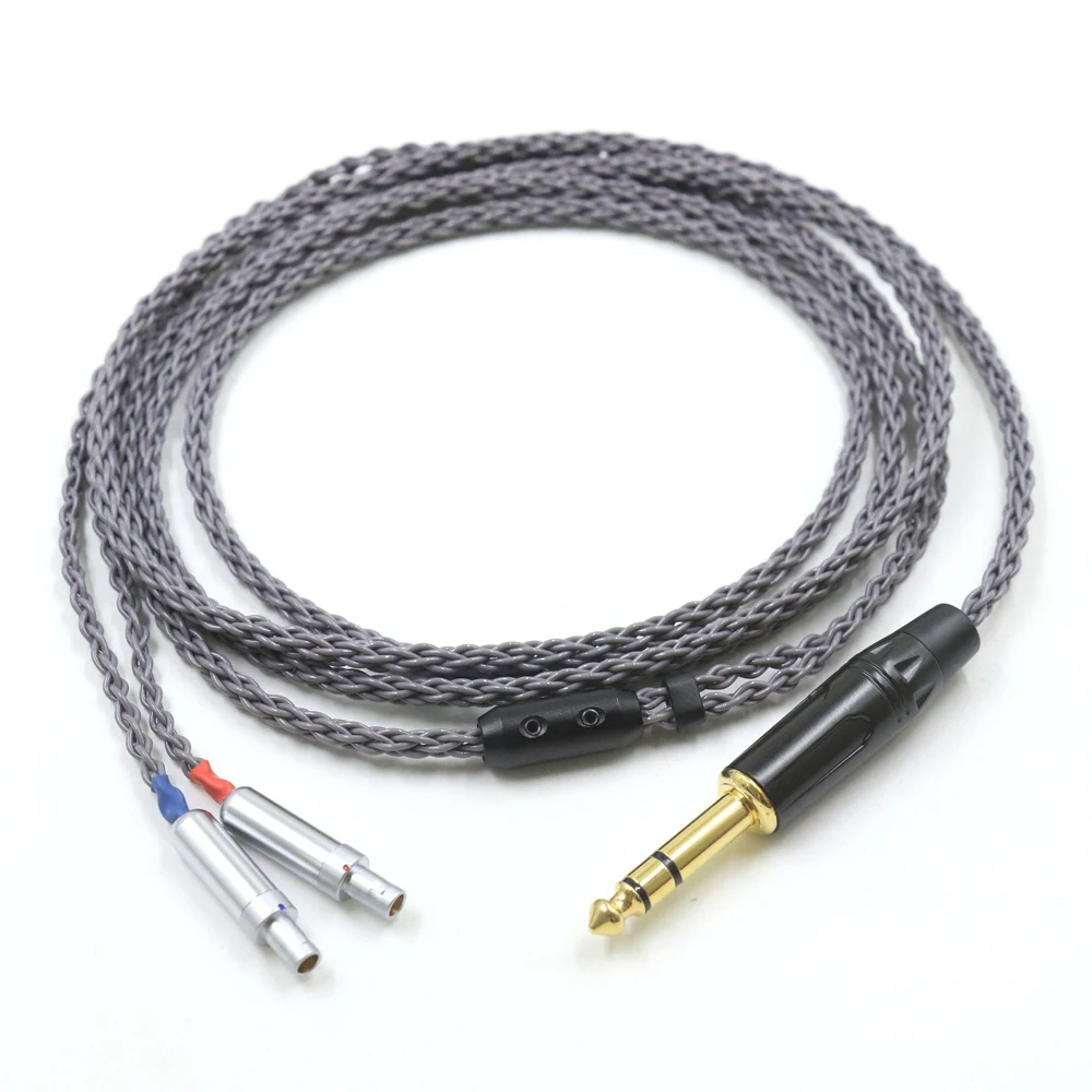 4 Pin Xlr 4.4 2.5Mm 3.5 6.35 Jack 8 Core Cavo Di Aggiornamento Per Cuffie Per Sennheiser Hd800 Hd800S Hd820 Puzzle Acustica Dharma D100