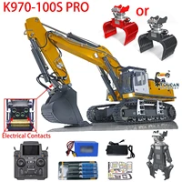 Upgrade Kabolite K970 100S Pro RC Excavator 1/14 Remote Control Hydraulic Metal Digger Model PL18EVLite Light Sound Set TH22669 1