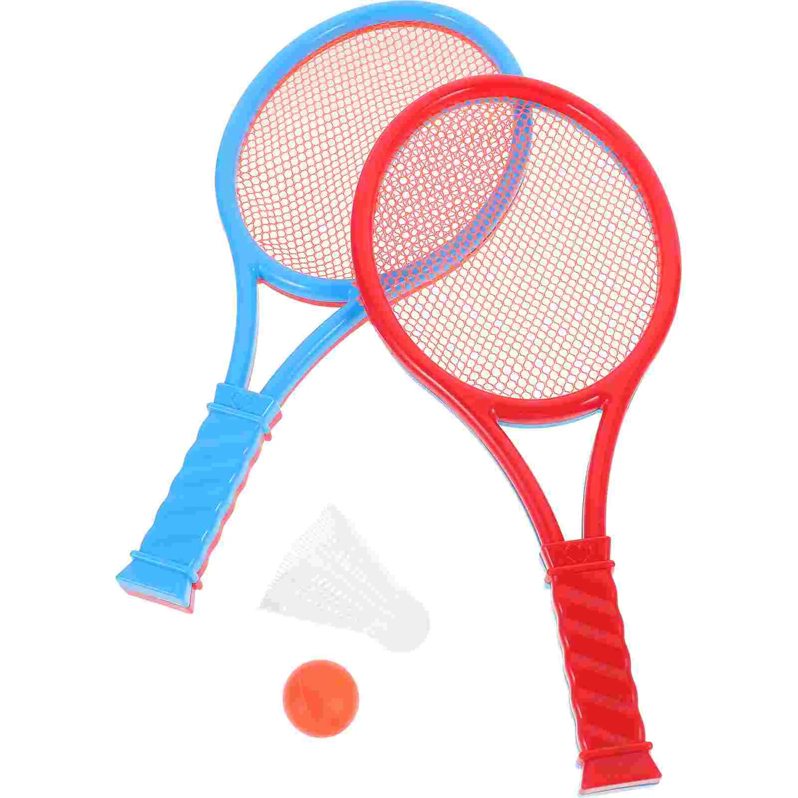 

1 Set Tennis Beach Racket Beach Sneakers Toys Outdoor Props Plastic Exercise Toy Kids Accessories for Boys Girls with 2 Balls
