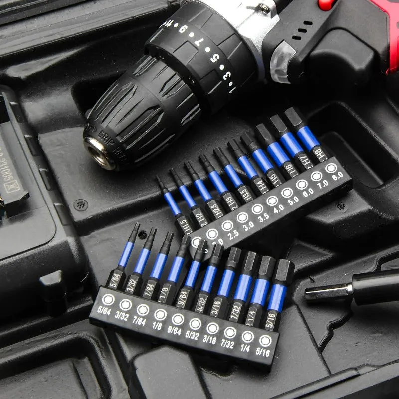 Premium Impact Torx Drill Bit Set - Magnetic Hex Head Screwdriver Bits
