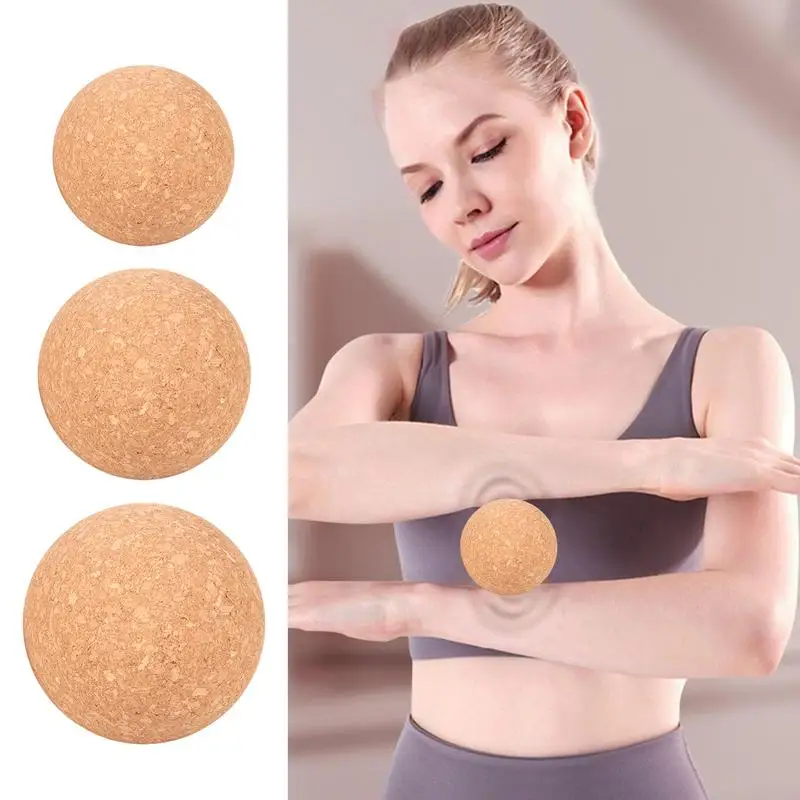 6~10cm Cork Massage Ball Back Massage Foot Massager Yoga Ball Tension Release Therapy Myofascial Yoga Deep Tissue