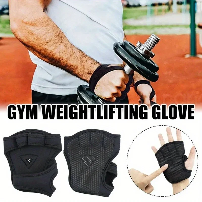 Gym Accessories Fitness Gloves Weightlifting Grip 2PC Gym Gloves Fitness Weight Lifting Gloves Men Women Body Building Non-Slip Half Finger Wrist Support Weightlifting