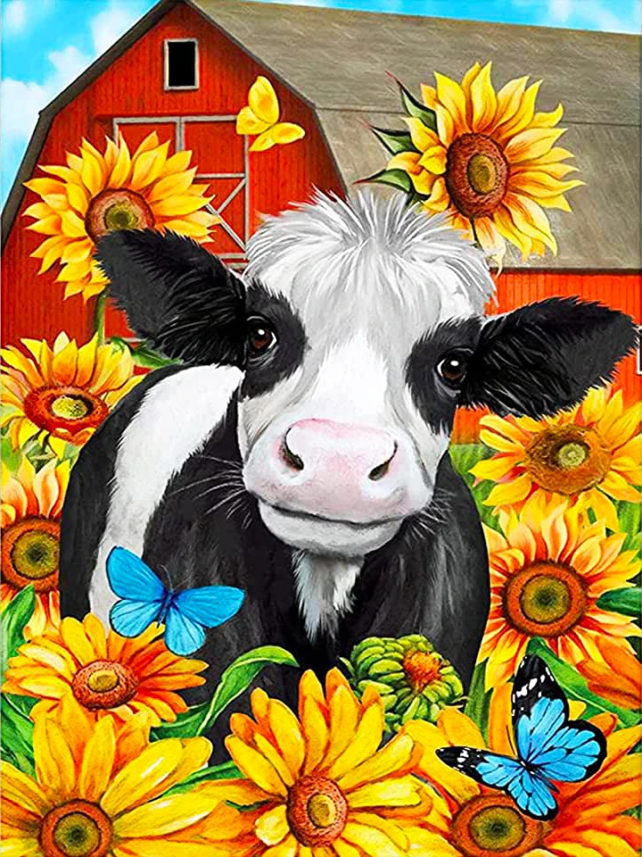 DIY 5D Diamond Painting Cow Horse Chicken Cross Stitch Kit Farm Animal  Mosaic Diamond Embroidery Wall Art Home Decor Gift - AliExpress