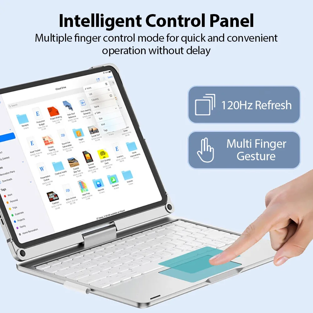 For iPad Pro 11 12.9 iPad 10.2 7/8/9th iPad 10세대용 매직 키보드 케이스, iPad Air 4 5 10.9용 커버, 백라이트 키보드가 있는 Air 3 Pro 10.5, 한국