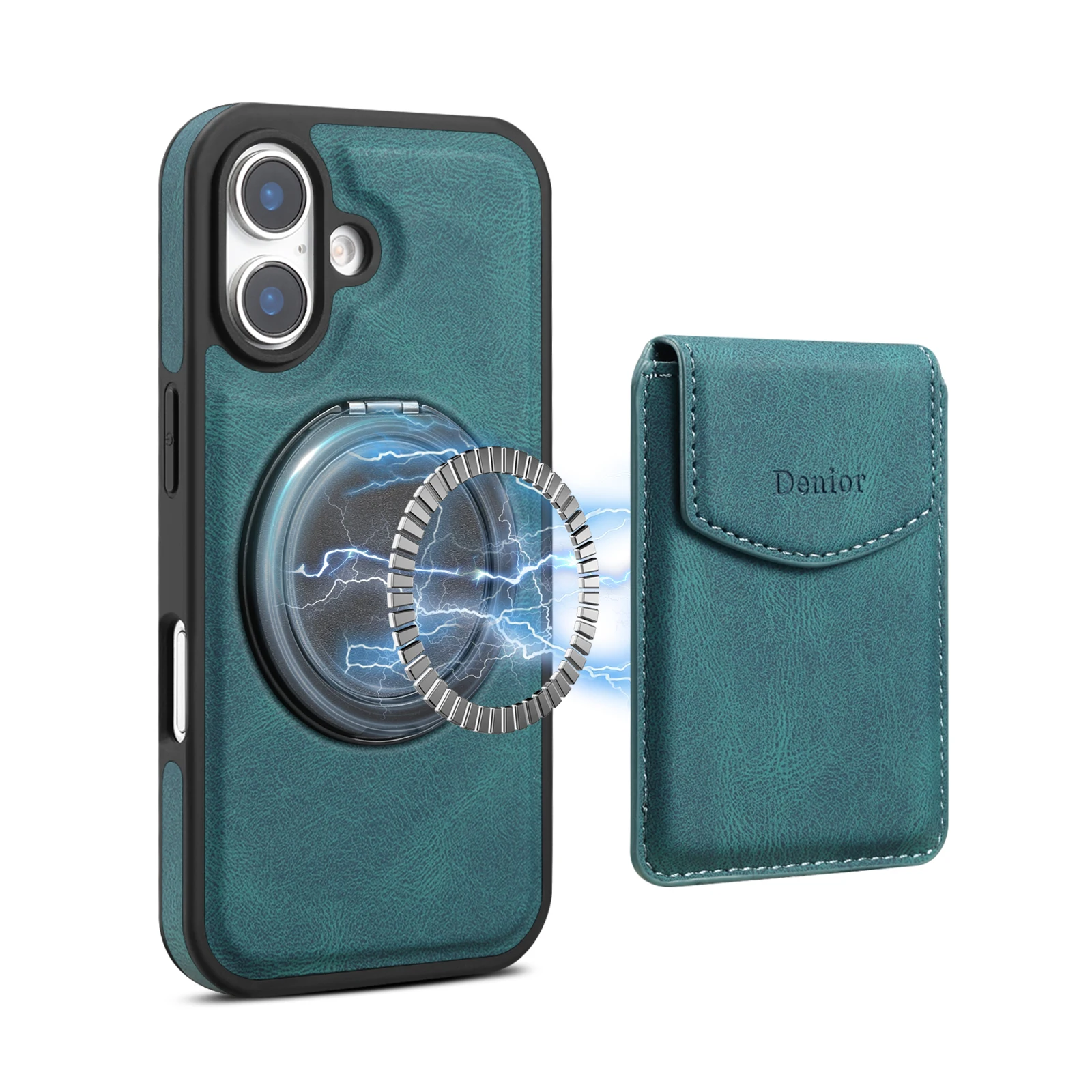 iPhone Leather Wallet Case with Wireless Charging 3