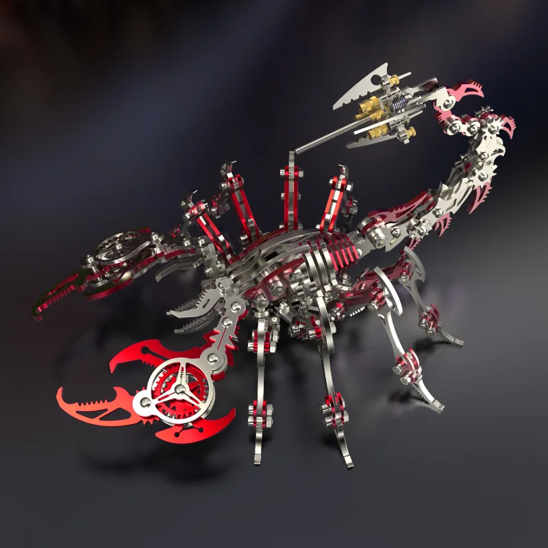 3D Assembly Kit Gifts for Children Anti-Stress Metal Mechanical Insect Animal Puzzles Toys for Adults 3