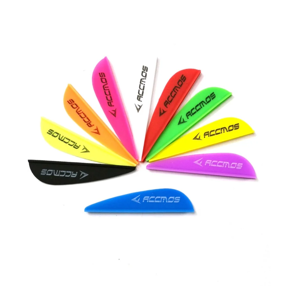 

50pcs ACCMOS 1.75inch Plastic Drop-shaped Arrow Feather For Archery IDY Accessories