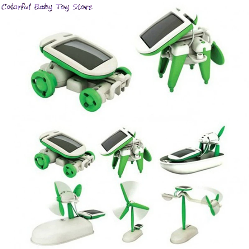 6 IN 1 Solar Robot Model Kit Science Toys For Children DIY Assemble Airplane Educational Gifts Boy | Игрушки и хобби