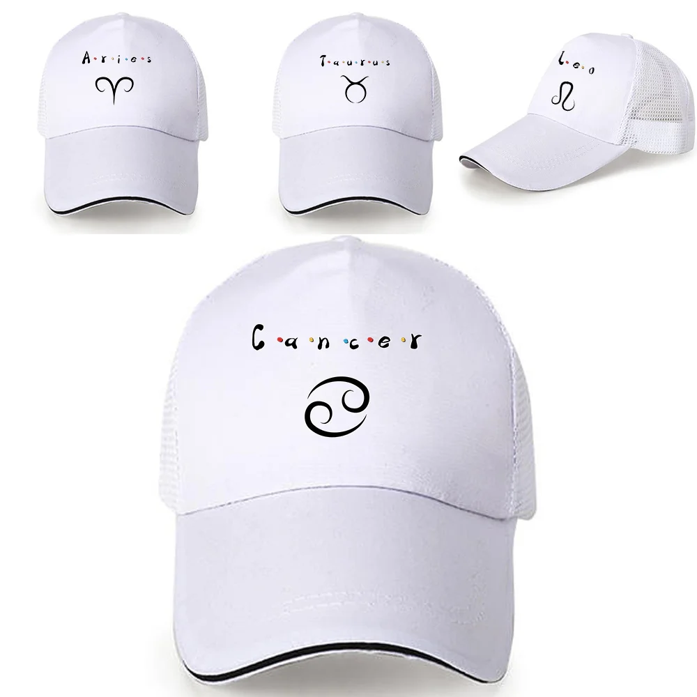 Sun Hat Unisex Baseball Cap Sport Mesh White Snapback Cap Mesh Hats Hip Hop Golf Outdoor UV Protection Hat Constellation Pattern sun hat unisex baseball caps sport mesh white snapback cap summer mesh hats hip hop golf outdoor uv protection hat pew pattern