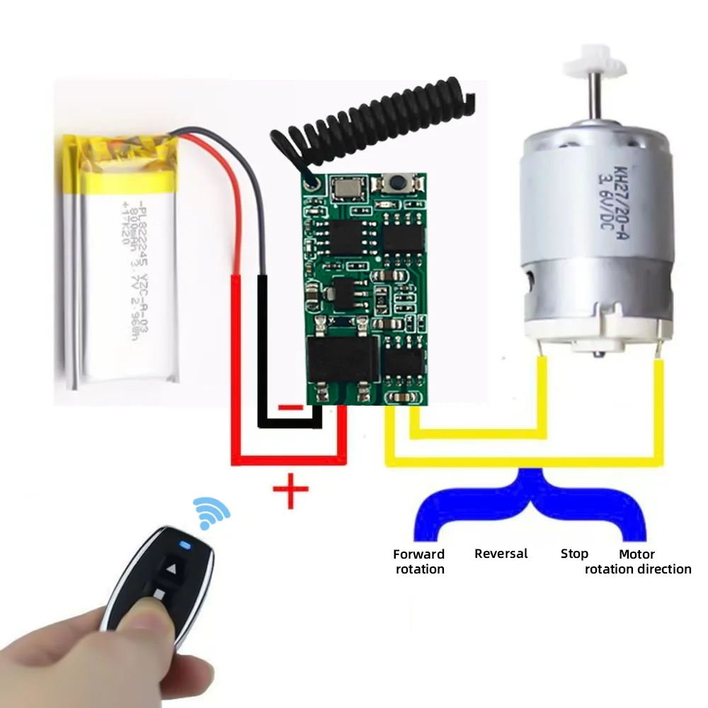 Kit télécommande RF 433MHz pour éclairage sécurité, 1-2 récepteurs, 1-2 télécommandes, DC 6-24V