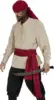 Mens Pirate 3 Pcs Costume Set Renaissance Pirate Shirt Medieval Costume Viking 3