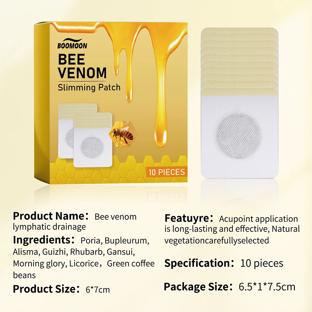 Bee Venom Patches 30Pcs Fast Burning Fat Lose Weight Detox Sticker Improve Stomach Abdominal Navel Sticker for Female Male