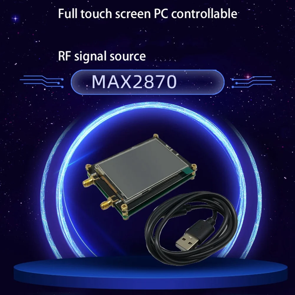 MAX2870 Signal Generator 23.5MHz-6000MHz Frequency Touching Screen Radio Frequency Signal Source PC Software Controls 6