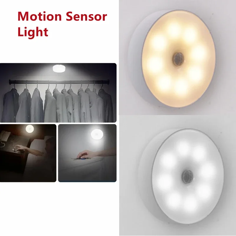 

Usb Rechargeable Night Light Smart Motion Sensor LED Night Lamp Wall Lights for Home Aisle WC Bedside Lamp for Hallway Pathway