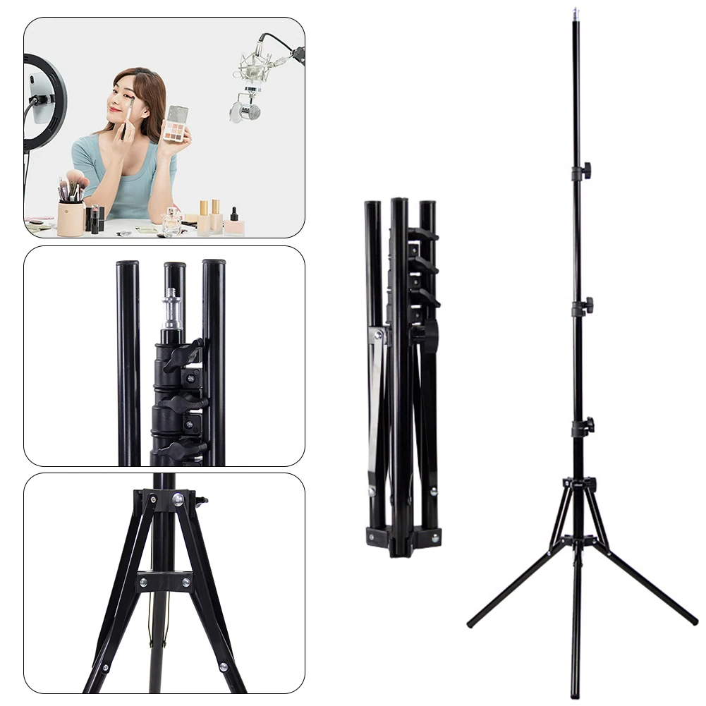 160CM Phone Tripod Stand Microphone Stand Microphone Clip Flexible