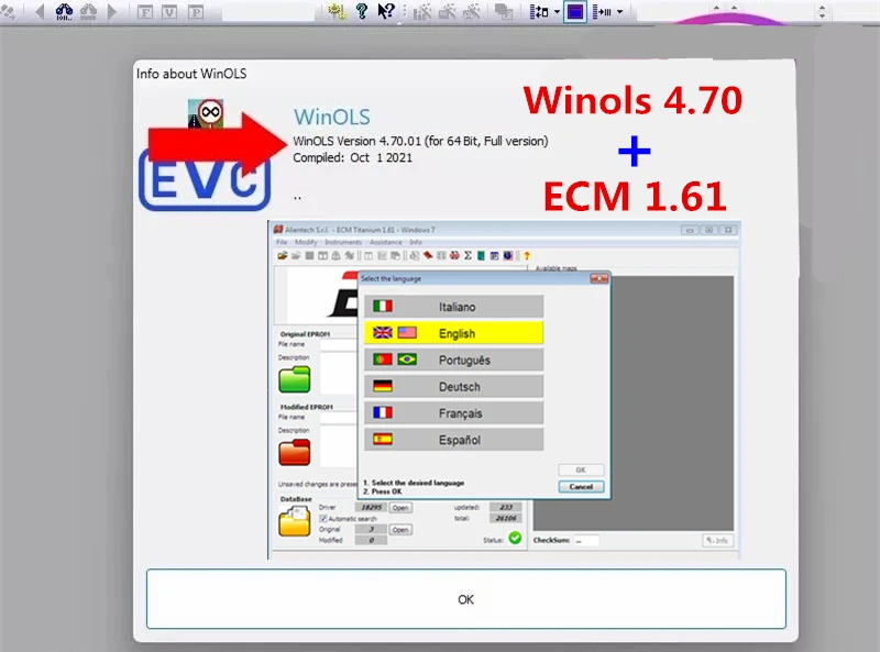 Hot Winols 4.7+Winols 93GB Damos Pack+ECM TITANIUM 26100 Driver + Immo Service Tool V1.2 free install ECU Programming Tool
