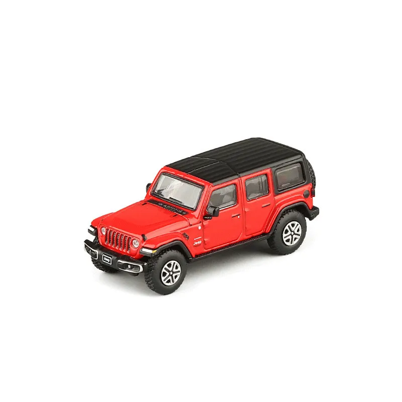 1:64 Jeep Wrangler Sahara Rubicon Miniature 1/64 JKM Toy Car Model SUV Sport Vehicle Free Wheels Diecast Metal Collection Gift 4