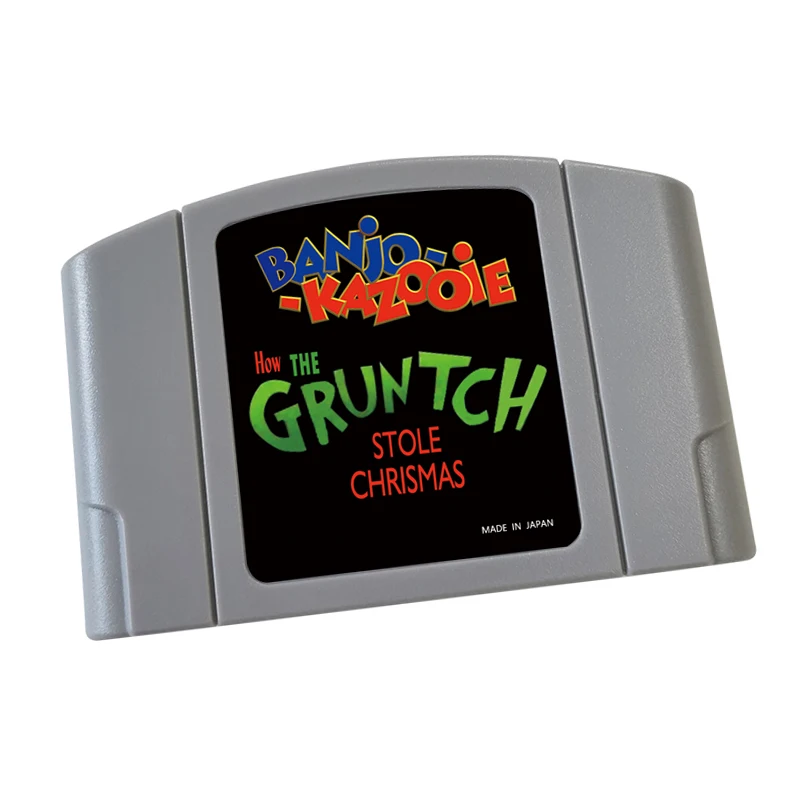 Reproduction Game Card Cartridge -Banjo Kazooie How The Gruntch Stole Chri N64 for Nlnten d0 Retro Console US And EU Version game card,video game cartridge