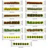 1Set Miniature Flower Cluster Garden Decor DIY Grass Tufts Building Layout Static Scenery Model 9*1*0.6cm Durable Sand Table 6