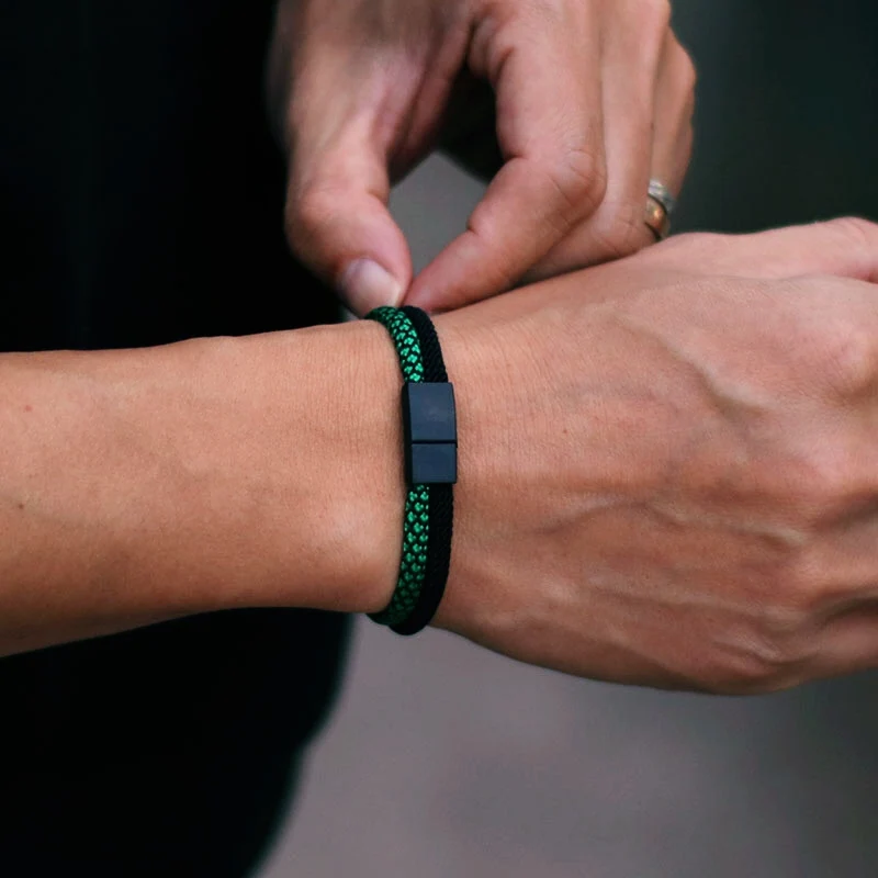 Stainless Steel Magnet Buckle Paracord Bracelet for Men