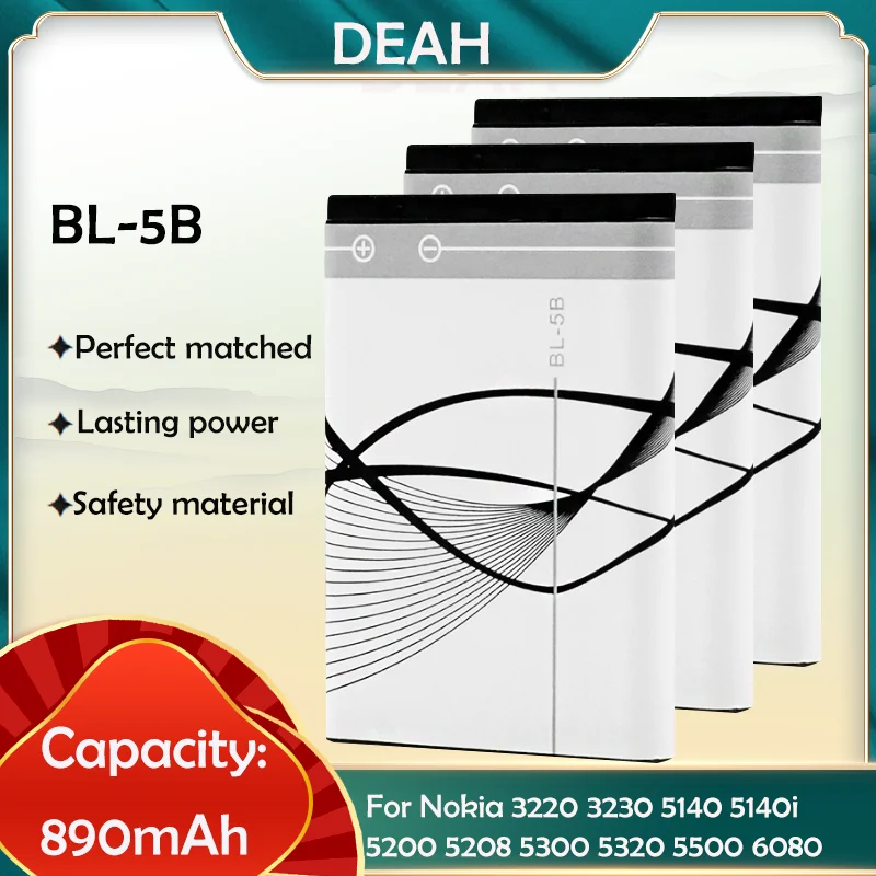 3-20 шт. литий-ионные батареи для телефона Nokia N80 N83 890 3220 3230 5200 5320 5300 6020 6120C |