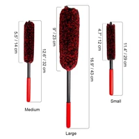3PCS Car Wheel Detailing Brush Bendable Auto Soft Wheel Woolies Brushes Car Cleaning Tools for Car Rim Tire Washing Accessories 2