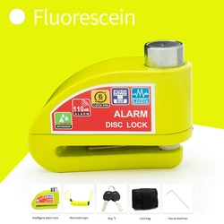 Enhanced Motorcycle and Bicycle Anti-Theft Alarm Lock with Reminder Rope and Storage Bag (Fluorescent green)