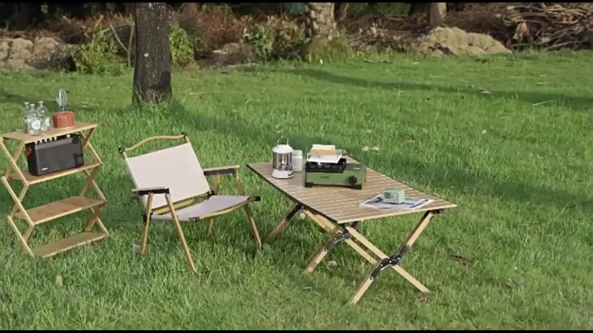 ポータブル折りたたみ椅子,キャンプチェア,アルミニウム合金,木