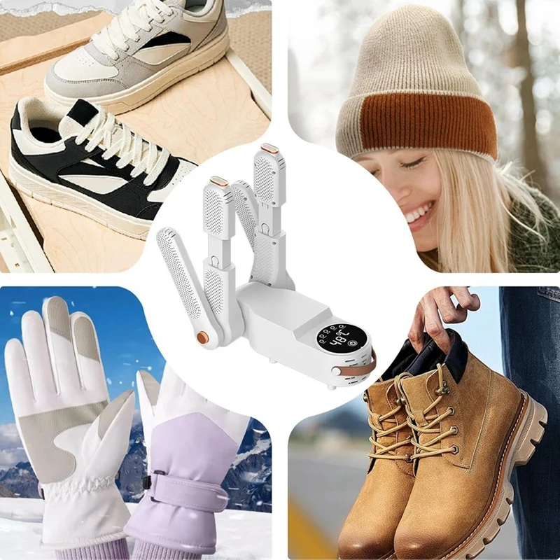 Shoe Dryer Boot Dryer Portable Electric Shoe Foldable Design Glove For Ski Boots, Work Boots EU Plug
