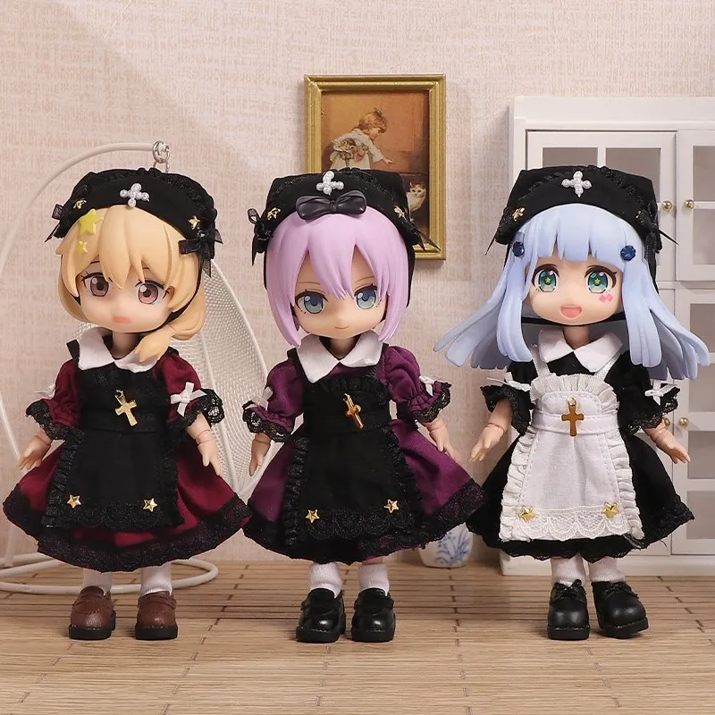 

New Ob11 Doll Clothes Nun Maid Suit Dress Tricolor Doll Clothes Set for Obitsu11 GSC Molly 1/12 Doll Clothes Doll Accessories