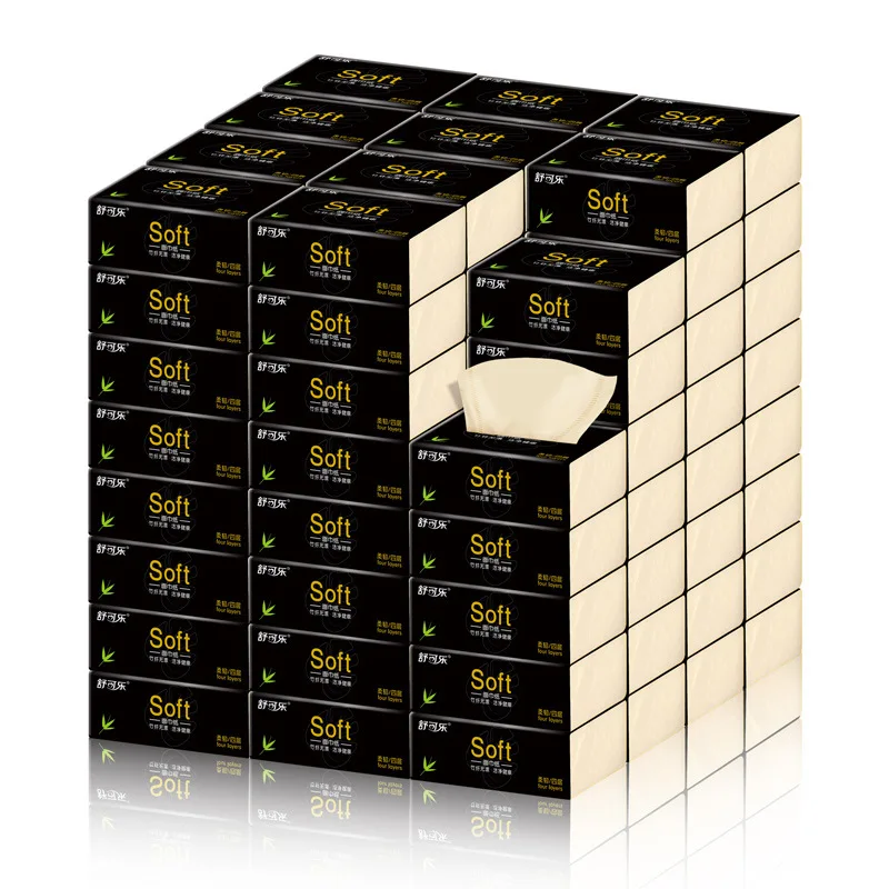 40 packs of four layer thick bamboo pulp natural color toilet paper napkins 240 sheets of toilet paper for home use toilet paper