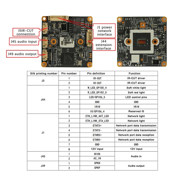 4Mp Ip Camera Board Smartsens Sc5239S Goke Module H.265 Ai Face Motion Detection Rtsp Cctv Network Video Surveillance 4