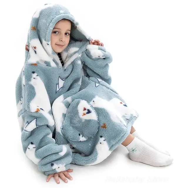 Catalonia Classy Kinder-hoodie Deken, oversized knuffelhoodie voor