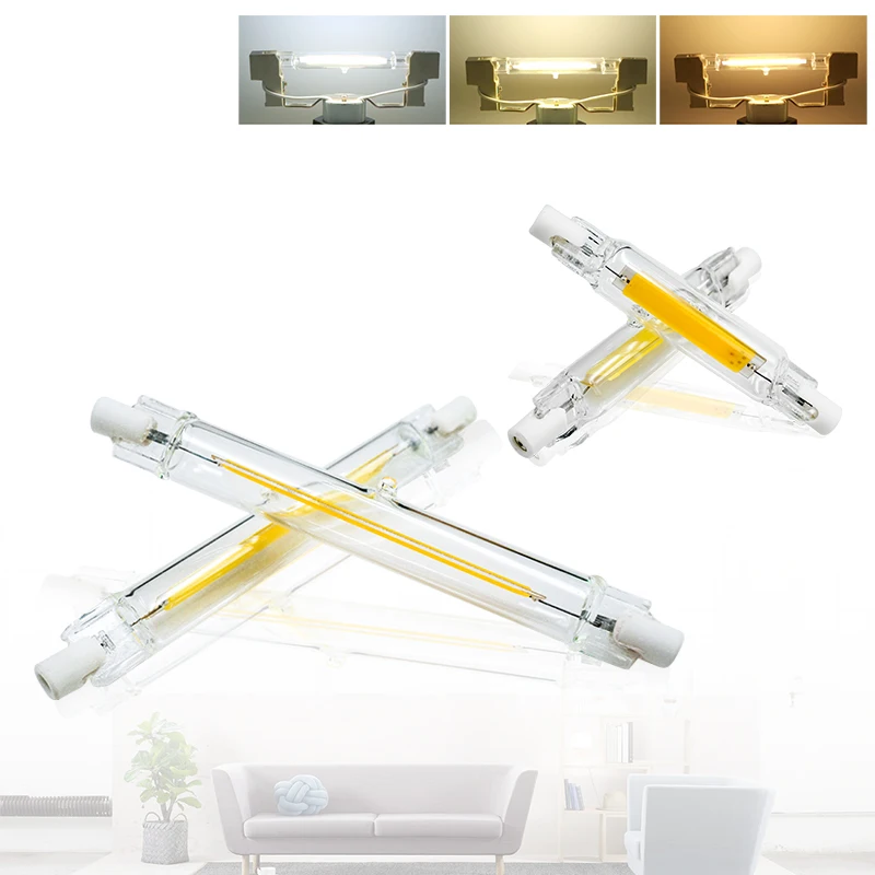 높은 전력 5W 10W 20W LED R7s COB 유리관 118mm J118 78mm J78 Cob 전구 AC 110V 220V 240V Lampadas 할로겐 램프 교체