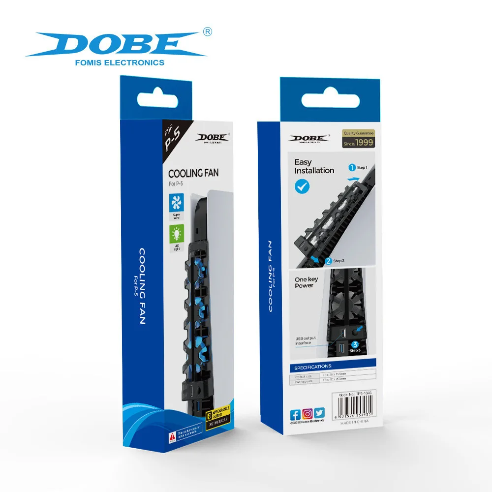 for PS5 Console Cooling Fan for PS5 Console Rear Blue Light Radiator for PS5 Cooling Fan Gaming Accessories TP5-1523