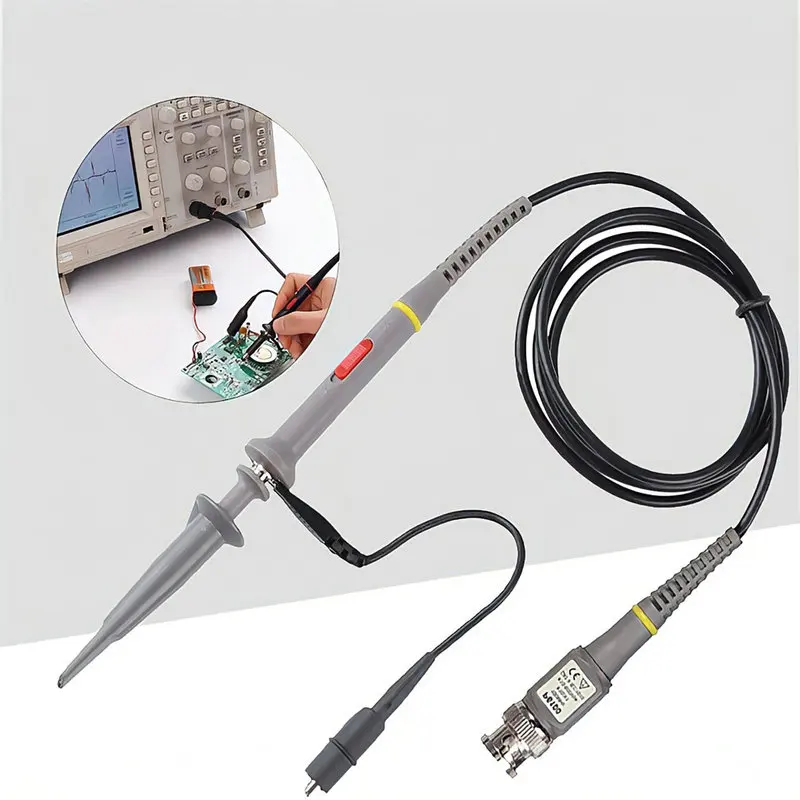 P6100 BNC Oscilloscope Probe Kit 100MHz 1X 10X Mayitr High Precision Scope Analyzer Alligator Clip Probes Test Leads 1pcs/2pcs