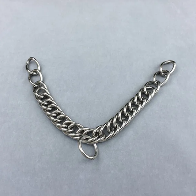 Stainless Steel Chain Double Link Curb Chain For  Horse Bits Pet 23cm 6