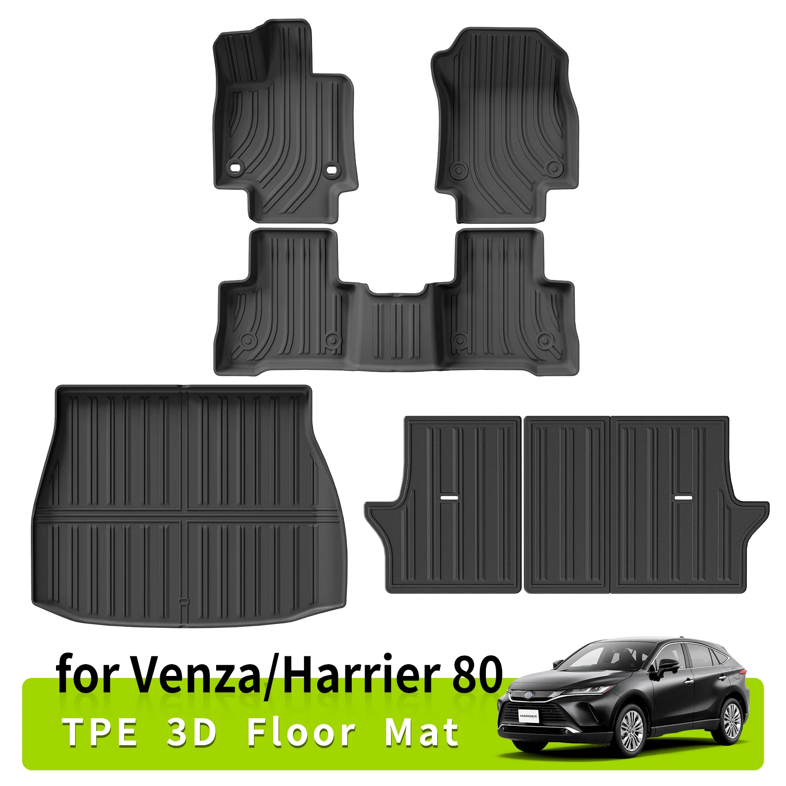 forToyotaVenza20212024FloorMatsTrunkPadAntiSlipWaterproof