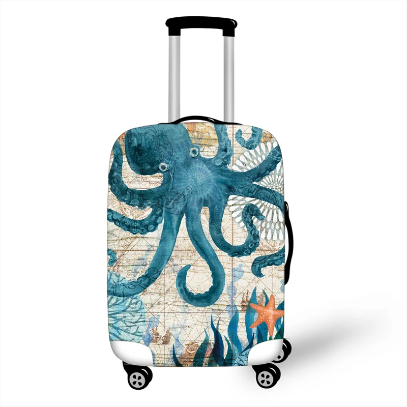 Luggage Protective Cover Case For Elastic Suitcase Protective Cover Cases Covers xl Travel Accessories Turtle Octopus Pattern 3