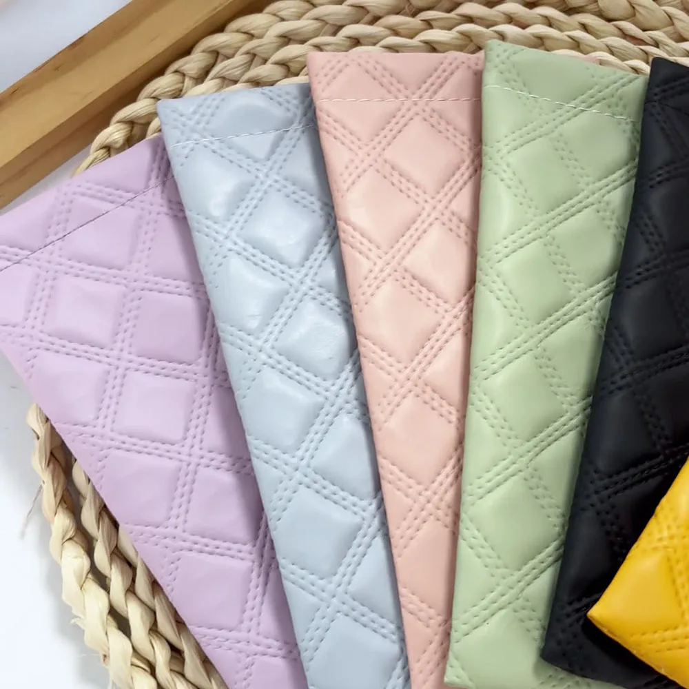 PU Leather Diamond Glasses Bag Automatic Closed Shades Protective Cover Eyewear Pouch Makeup Brush Waterproof Organiser