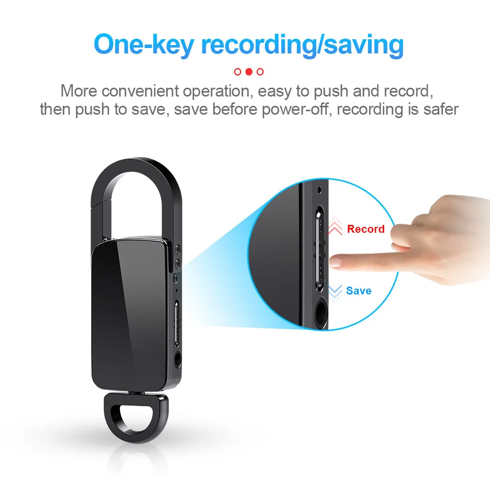 Shoumi Mini Recorder Audio Voice Recorder Hidden Dictaphone Device - Main Image